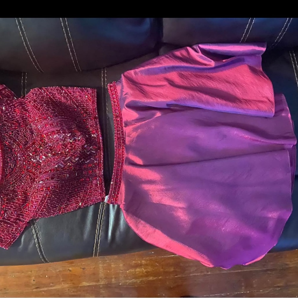 Red and Purple Beaded Dress